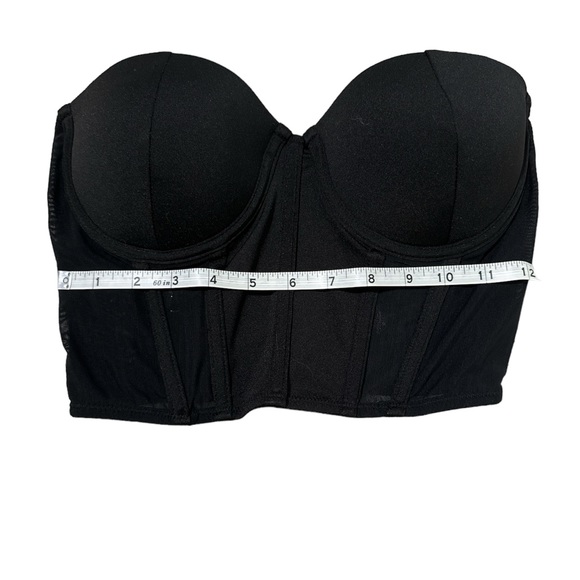 Say What Black Bustier Gold Chain Vintage Corset - Picture 6 of 9